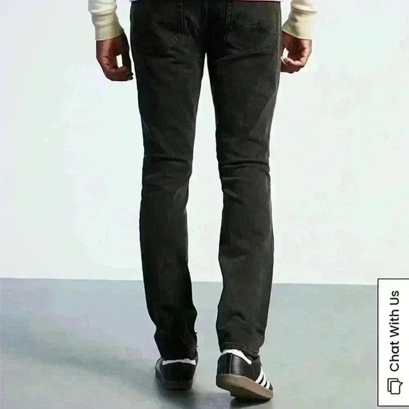 Pacsun Skinny Stretch Denim Jeans Mens 32X30 Black Y2K Grunge Punk distressed - Picture 4 of 14